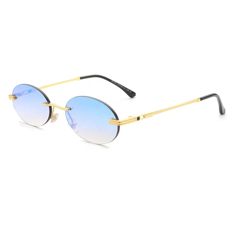 Aochi Best Designer Rimless Sunglasses Low Price Sun Glasses for Men and Women