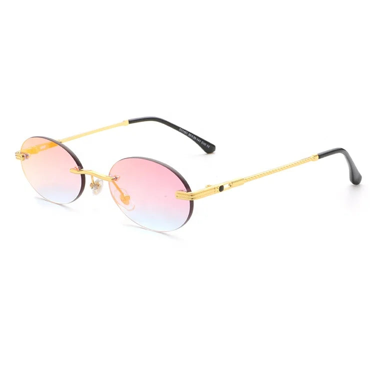 Aochi Best Designer Rimless Sunglasses Low Price Sun Glasses for Men and Women