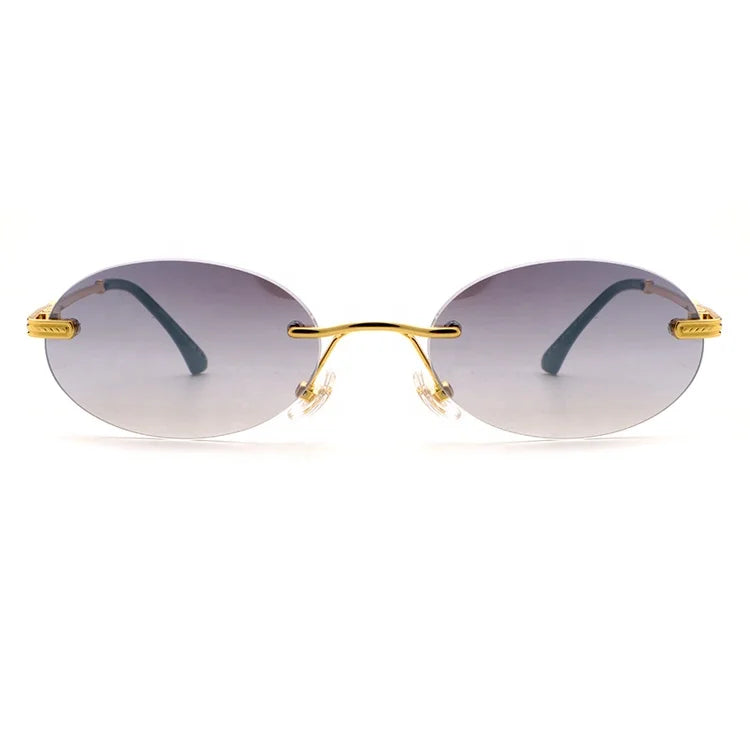 Aochi Best Designer Rimless Sunglasses Low Price Sun Glasses for Men and Women