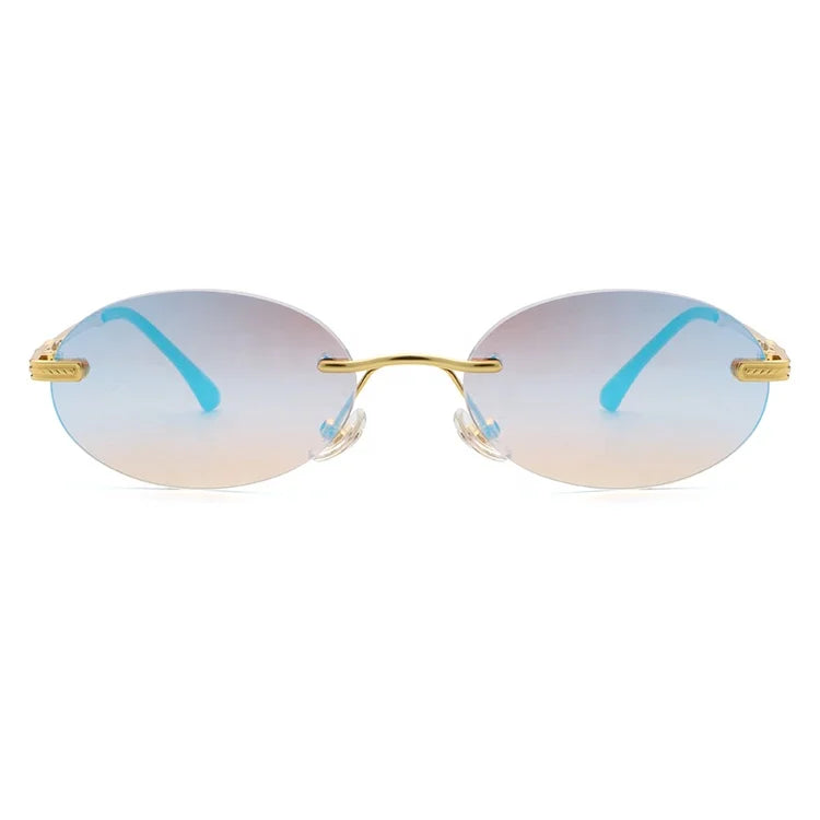 Aochi Best Designer Rimless Sunglasses Low Price Sun Glasses for Men and Women