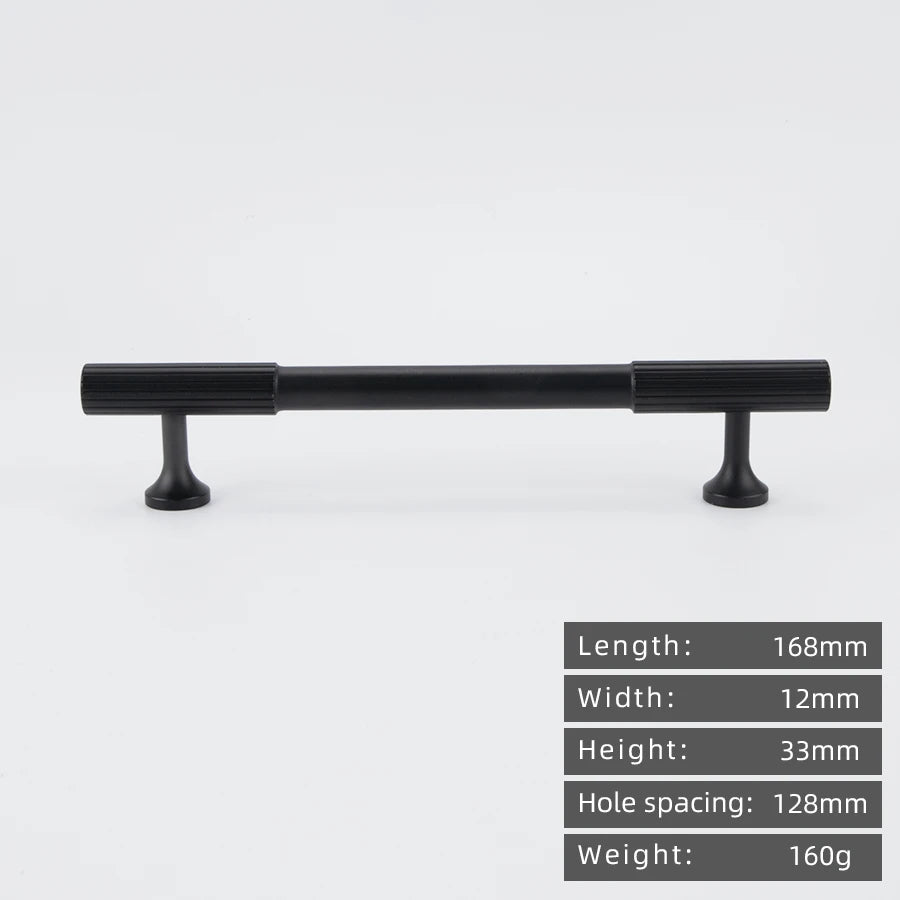 KEDLO Solid brass brushed brass long handle kitchen cabinet antique brass Pull drawer T-handle