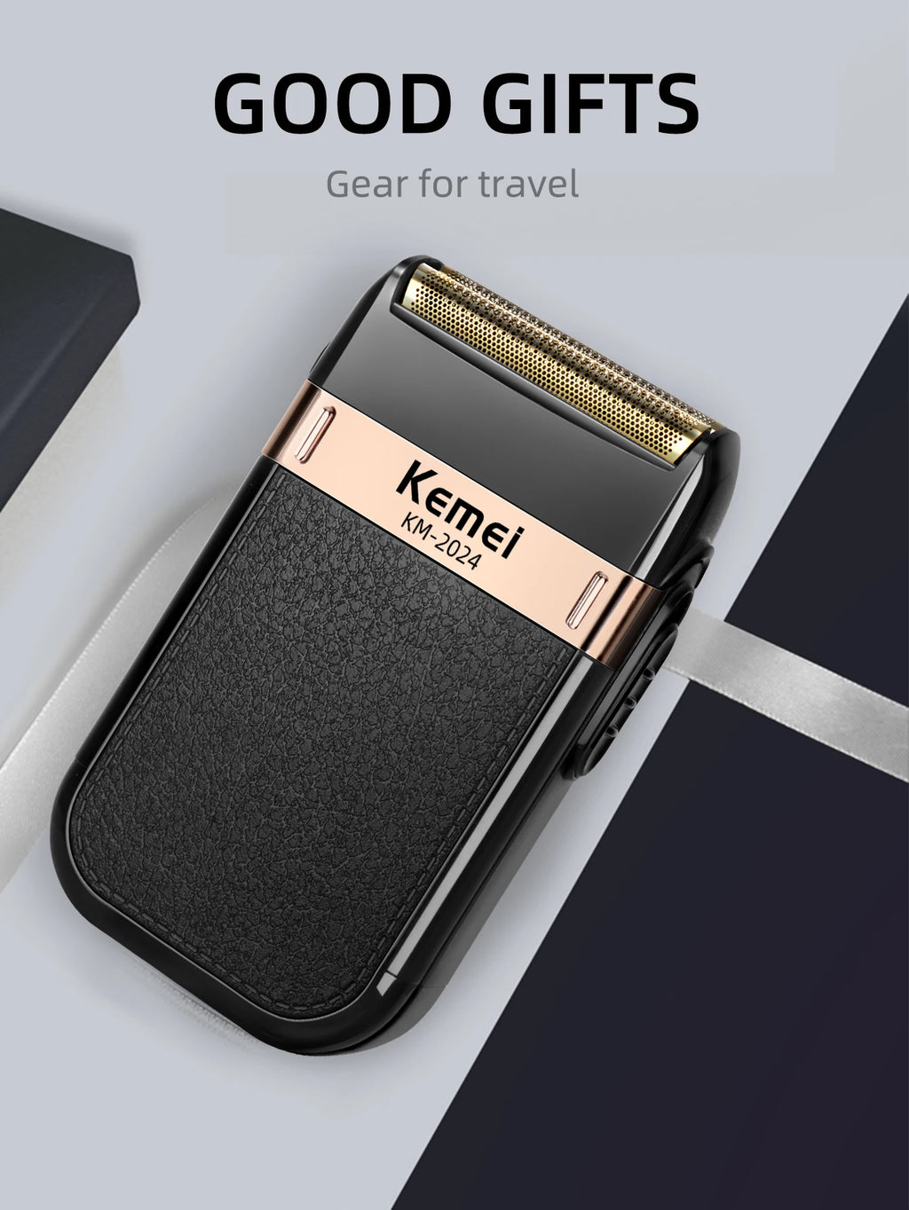 Kemei KM-2024 Electric Shaver for Men Twin Blade Reciprocating Cordless Razor USB Rechargeable Shaving Machine Barber Trimmer