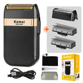Kemei KM-2024 Electric Shaver for Men Twin Blade Reciprocating Cordless Razor USB Rechargeable Shaving Machine Barber Trimmer