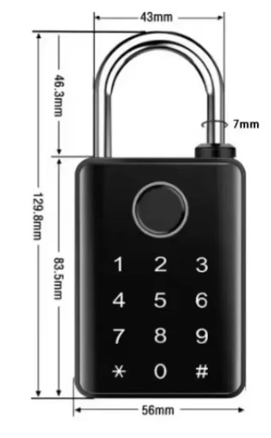 Waterproof Padlock Electronic Lock Keyless Unlock Heavy duty Padlock for home house Warehouse garage