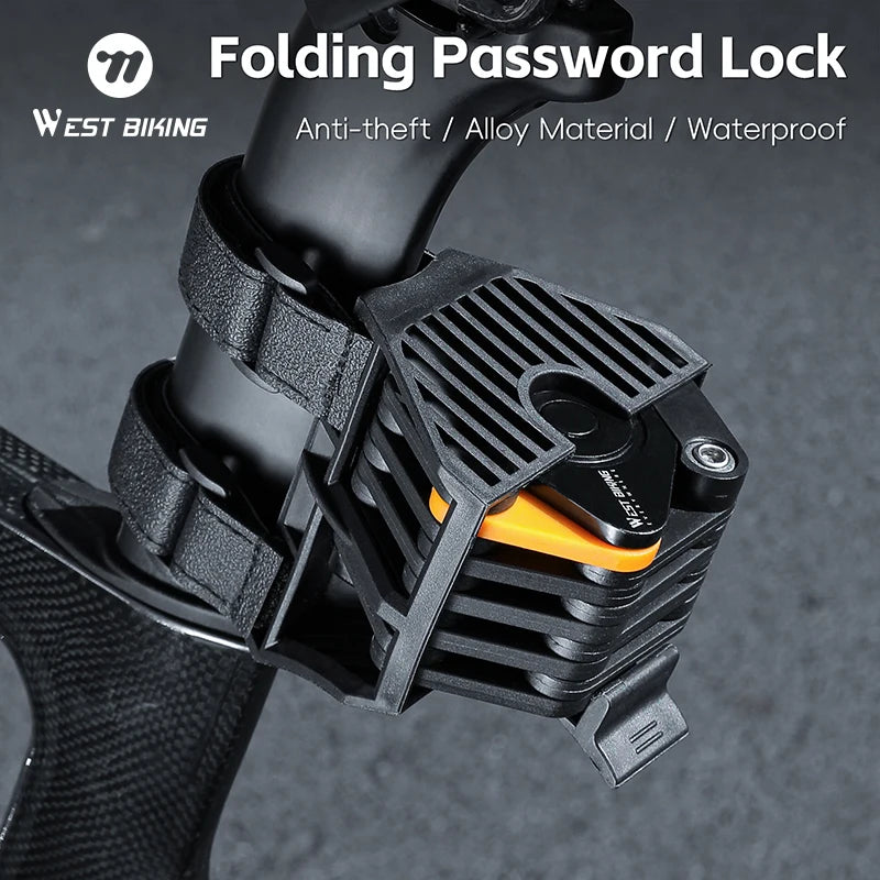 WEST BIKING Bike Foldable Password Lock Anti-theft E-Bike Chain MTB Padlock Motorcycle Safety Portable Locks Bicycle Accessories