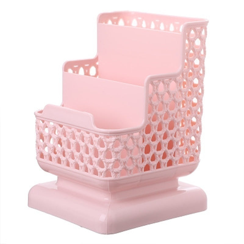 School Stationery Makeup Organizer Desktop Storage Box Container for Cosmetics Jewelry Stationery Plastic Organizer