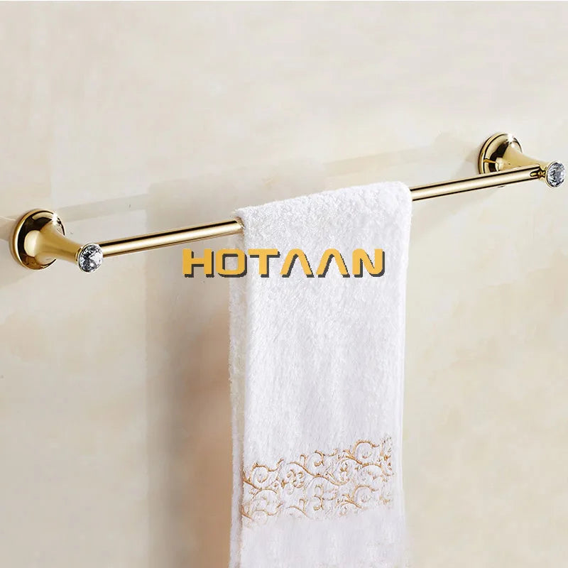 Stainless Steel Gold Plated Bathroom Hardware Set Towel Rack Toilet Paper Holder Towel Bar Hook Bathroom Accessories Set