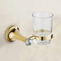Stainless Steel Gold Plated Bathroom Hardware Set Towel Rack Toilet Paper Holder Towel Bar Hook Bathroom Accessories Set
