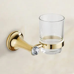 Stainless Steel Gold Plated Bathroom Hardware Set Towel Rack Toilet Paper Holder Towel Bar Hook Bathroom Accessories Set