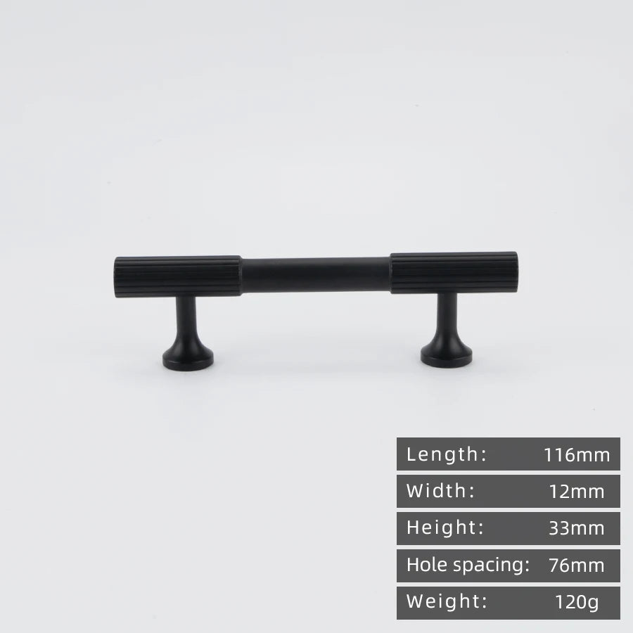 KEDLO Solid brass brushed brass long handle kitchen cabinet antique brass Pull drawer T-handle