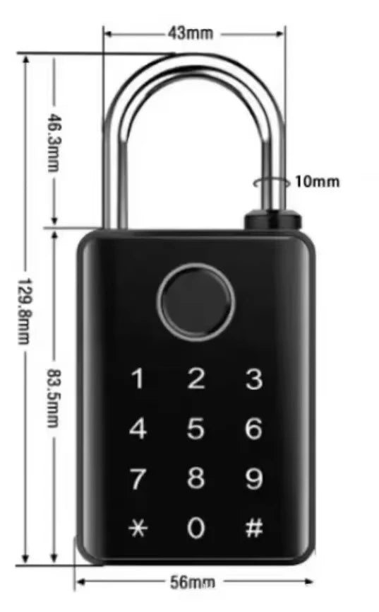 Waterproof Padlock Electronic Lock Keyless Unlock Heavy duty Padlock for home house Warehouse garage
