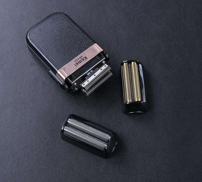 Kemei KM-2024 Electric Shaver for Men Twin Blade Reciprocating Cordless Razor USB Rechargeable Shaving Machine Barber Trimmer
