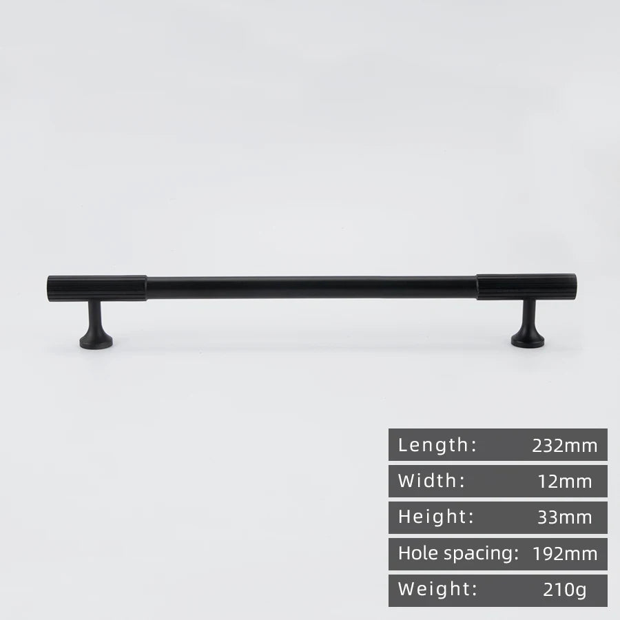KEDLO Solid brass brushed brass long handle kitchen cabinet antique brass Pull drawer T-handle